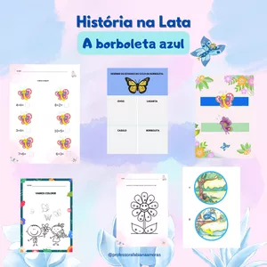 Imagem de capa para o Ebook História na lata Borboleta Azul -Sequência didática 
