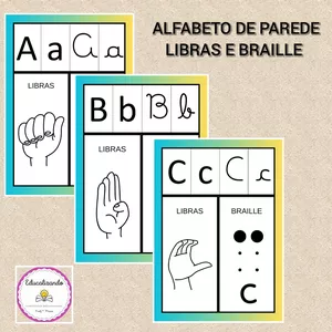 Imagem de capa para o Ebook ALFABETO DE PAREDE LIBRAS E BRAILLE