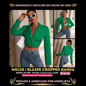 Imagem de capa para o Curso online ⭕❌✨[Molde em PDF] - Blazer Cropped Nanda ID 3932781✨