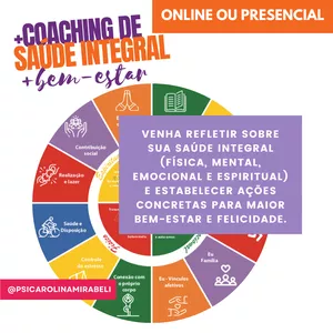Imagem de capa para o Serviço online Coaching de Saúde Integrativa e Bem-Estar