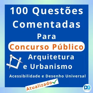 Imagem do curso QUESTÕES COMENTADAS ARQUITETURA E URBANISMO PARA CONCURSOS PÚBLICOS