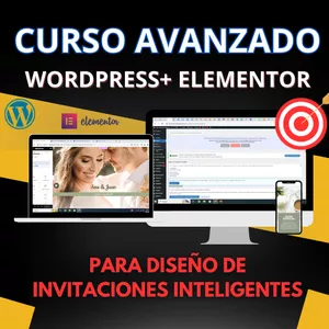 Imagen de portada para Curso online Curso AVANZADO de Wordpress + Elementor para DISEÑO de INVITACIONES INTELIGENTES