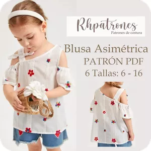 Imagen de portada para Ebook Patrón de costura Blusa niña