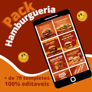 Imagem do curso Pack Canva Hamburgueria