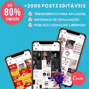 Curso MEGA PACK CANVA | +3000 Modelos de Posts Profissionais para Redes Sociais