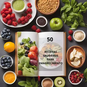 Imagem de capa para o Ebook 50 receitas para emagrecimento
