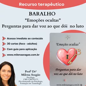 Imagem de capa para o Ebook Baralho  "Emoções ocultas”: perguntas para dar voz ao que dói  no luto