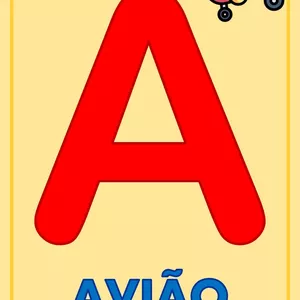 Imagem de capa para o Ebook Alfabetário Letra Bastão