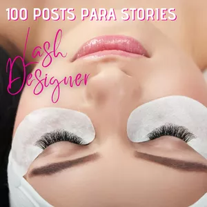 Imagem de capa para o Curso online PACK 100 TEMPLATES PARA STORY LASH DESIGNER