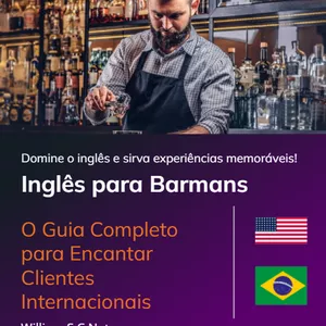 Imagem de capa para o Ebook Inglês para Barmans: O Guia Completo para Encantar Clientes Internacionais