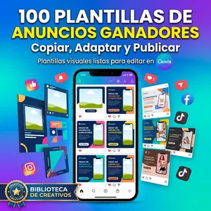 Imagen de portada para Curso online 100 PLANTILLAS de Anuncios Ganadores (PACK DE CREATIVOS)