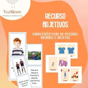 Imagem de capa para o Ebook Recurso Adjetivos ( Características de pessoas , objetos e animais)