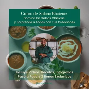 Imagen de portada para Curso online Curso de Salsas Básicas: Domina las Salsas Clásicas y Sorprende a Todos con Tus Creaciones