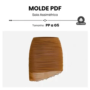 Imagem de capa para o Ebook MOLDE SAIA ASSIMÉTRICA