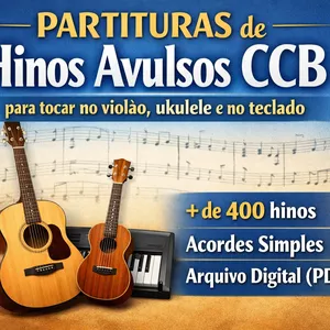 Imagem de capa para o Ebook 400 HINOS AVULSOS CCB 786 pág. de CIFRAs: Violão, ukulele, teclado