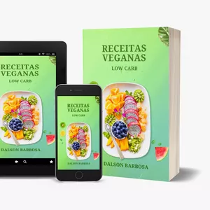 Imagem de capa para o Ebook Receitas Veganas low carb