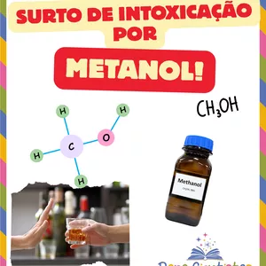 Imagem de capa para o Ebook Aula Pronta: Surto de Intoxicação por Metanol — Química, Biologia e Ciências
