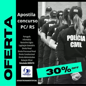 Imagem de capa para o Curso online Apostila para concurso PC RS.