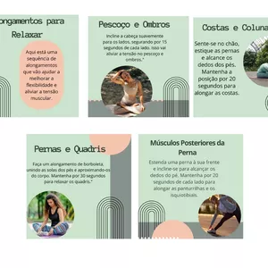 Imagem de capa para o Curso online Template de 5 artes com tema alongamento para Instagram 