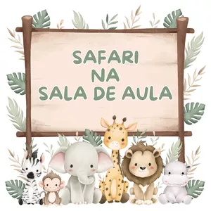 Imagem de capa para o Ebook Painéis para Sala de Aula (Tema Safari)