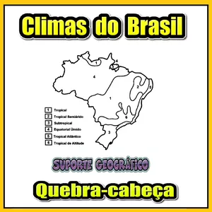Imagem de capa para o Ebook Quebra-cabeça – Climas do Brasil 🌎