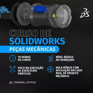 Imagem de capa para o Curso online Curso de Solidworks Peças Mecânicas