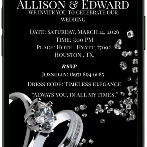 Cover image for Ebook Canva Editable PDF wedding invitation template.