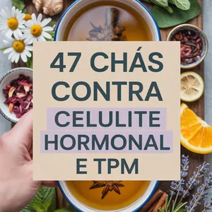 Imagem de capa para o Ebook 47 Chás Contra Celulite Hormonal e TPM