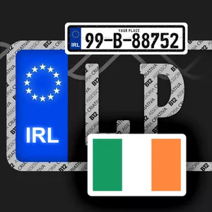 Cover image for Ebook European Vehicle Registration Plate in Vector 100% accurate | Ireland | Pláta Clárúcháin Feithicle Eorpach i Veicteoir 100% cruinn | Éire
