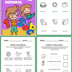 Imagem de capa para o Ebook CADERNO PALAVRAS E NÚMEROS