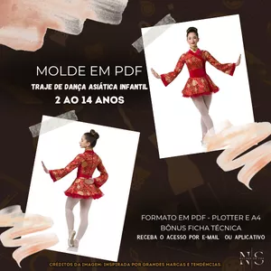Imagem de capa para o Curso online NS Molde em PDF - Traje de Dança Asiática Infantil ID 4656519✨