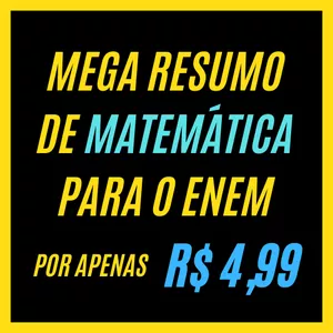 Imagem de capa para o Ebook Mega Resumo de Matemática para o ENEM