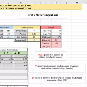 Imagem de capa para o Curso online Planilha para Dimensionamento de Sprinklers