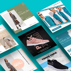 Imagem de capa para o Curso online Ultra Pack Canva Loja de Roupas 