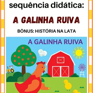 Imagem de capa para o Ebook PLANO DE AULA COM SEQUÊNCIA DIDÁTICA: A GALINHA RUIVA 