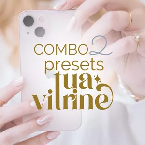 Imagem de capa para o Ebook COMBO 2 presets @tuavitrine