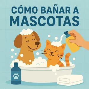 Imagen de portada para Curso online Curso: cómo bañar mascotas (perros y gatos) sin estrés