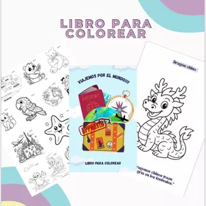 Imagen de portada para Ebook Viajemos por el mundo (libro para colorear)