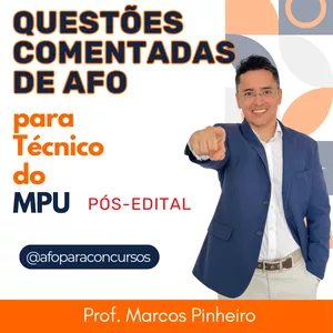 Imagem de capa para o Curso online Questões Comentadas de AFO para o MPU