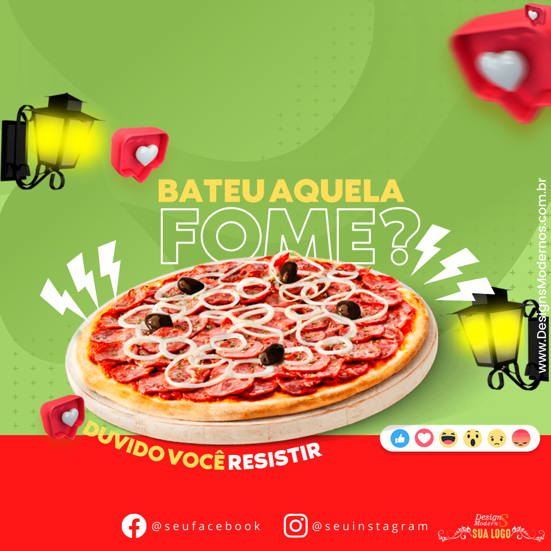Pack de +1000 Artes Editáveis para Pizzaria no Canva, Photoshop e Corel  — imagem 6