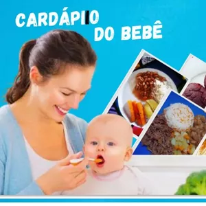 Imagem de capa para o Ebook Receitas e cardápio para seu bebe 06 meses a 03 anos