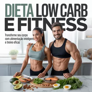 Imagem de capa para o Ebook Dieta low carb e fitness