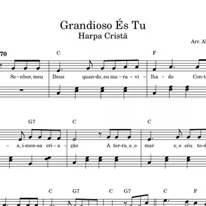 Imagem de capa para o Ebook Grandioso És Tu (Harpa Cristã) - Partitura para PIANO