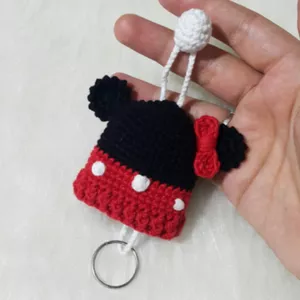 Imagem de capa para o Ebook Porta Chaves de Crochê - Minnie Mouse - Receita Passo a Passo em PDF