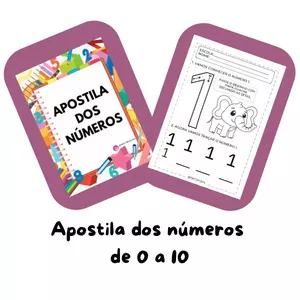 Imagem de capa para o Ebook Apostila dos números para colorir