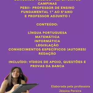 Imagem de capa para o Ebook Apostila Pós-Edital - Concurso Prefeitura de Campinas - Professor Anos Iniciais/Adjunto I