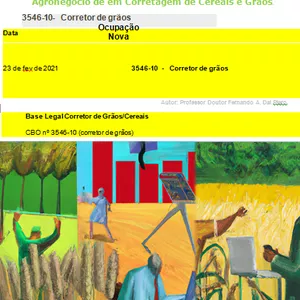 Imagem do curso Curso on Line para Capacitação Nova Profissão de Corretor de Grãos no Agronegócio CBO nº 3546 -10 