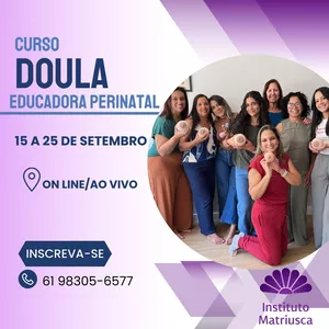 Imagem de capa para o Curso online CURSO DE DOULA E EDUCADORA PERINATAL (EAD, ON LINE AO VIVO - COM OU SEM OFICINA PRESENCIAL )