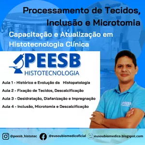 Imagem do curso Processamento de Tecidos, Inclusão e Microtomia