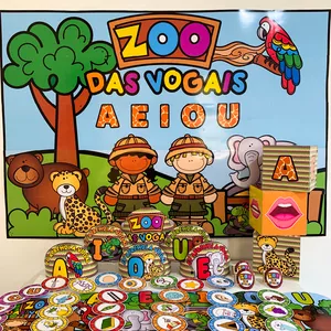 Imagem de capa para o Ebook Kit Zoo das Vogais 